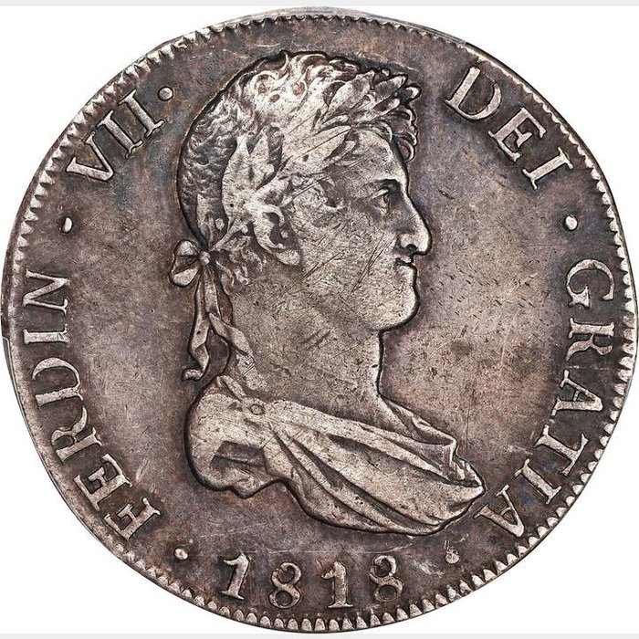 Spanien. Fernando VII (1813-1833). 8 Reales 1818 Potosí PJ