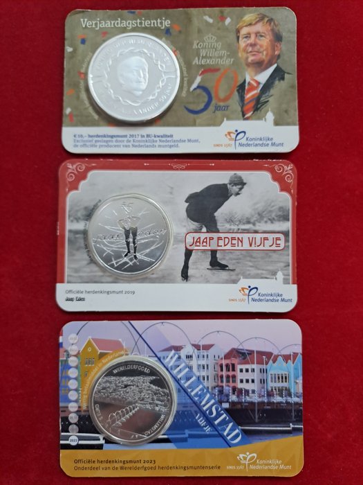 Holland. 10 Euro 2017/2023 (6 Coincards)  (Ingen mindstepris)