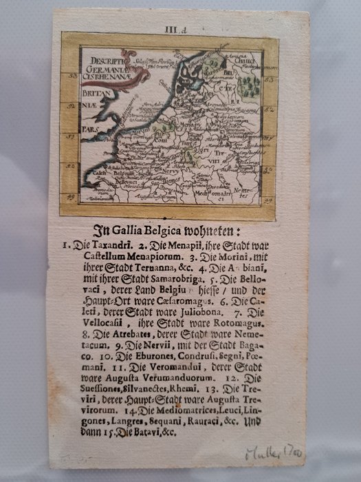 Holland - Holland; Johann Ulrich Müller / George Kuhnen - In Gallia Belgica wohneten, aus: Neu-außgefertigter Kleiner Atlas - 1701-1720