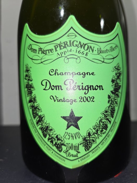 2002 Dom Pérignon, Luminous Green Label - Champagne Brut - 1 Flaske (0,75L)