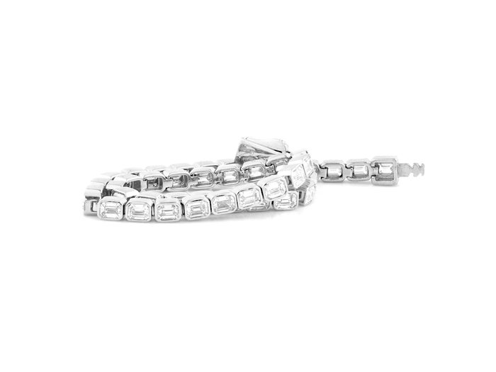 Armbånd - 14 karat Hvidguld -  4.87ct. tw. Diamant (Laboratoriedyrket)