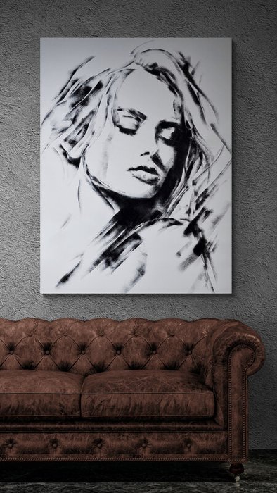 Asko Art - Monochrome Faces Nº14 - XXL Canvas