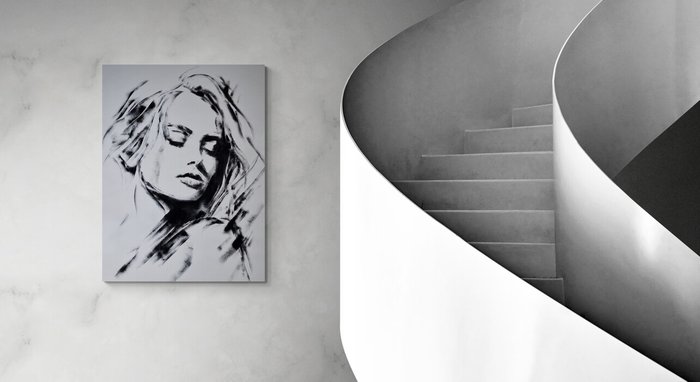 Asko Art - Monochrome Faces Nº14 - XXL Canvas