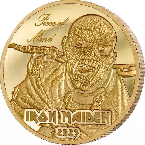 Cook-øerne 5 Dollars 2023 Iron Maiden - Piece of Mind (999)  (Ingen mindstepris)