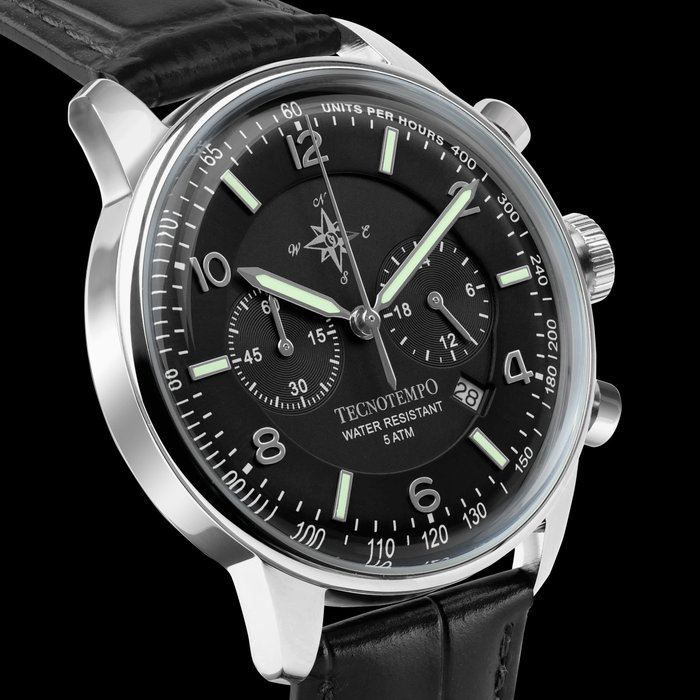 Tecnotempo - Chronograph - Limited Edition "Wind Rose" - - TT.50.CRRVN2 (Black) - Mænd - 2011-nu