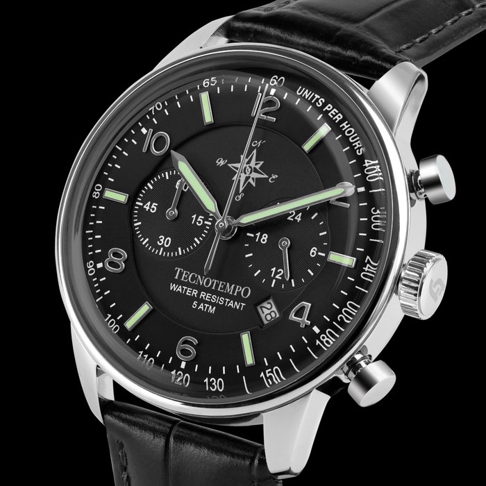 Tecnotempo - Chronograph - Limited Edition "Wind Rose" - - TT.50.CRRVN2 (Black) - Mænd - 2011-nu