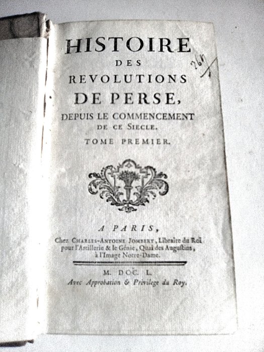 La Mamye-Clairac - Histoire des révolutions de Perse depuis le commencement de ce siècle - 1750