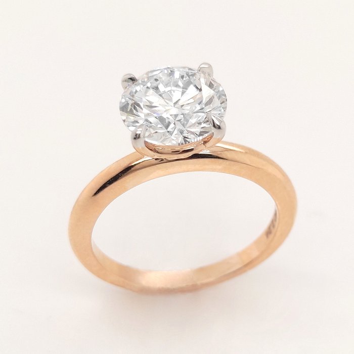 Ring - 18 kraat Rosaguld -  2.24ct. tw. Diamant (Laboratoriedyrket)