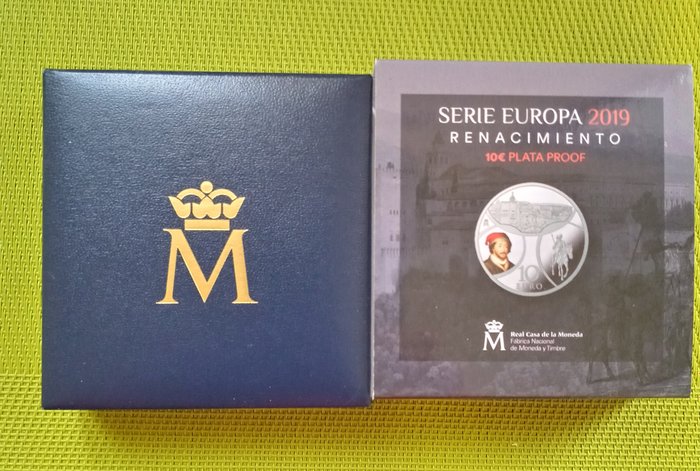 Spanien. 10 Euro 2019 "Serie Europa - Renacimiento" Proof  (Ingen mindstepris)