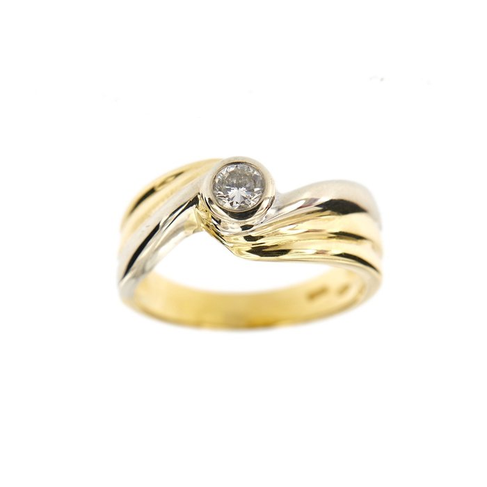 18 kraat Gulguld, Hvidguld - Ring - 0.30 ct Diamant