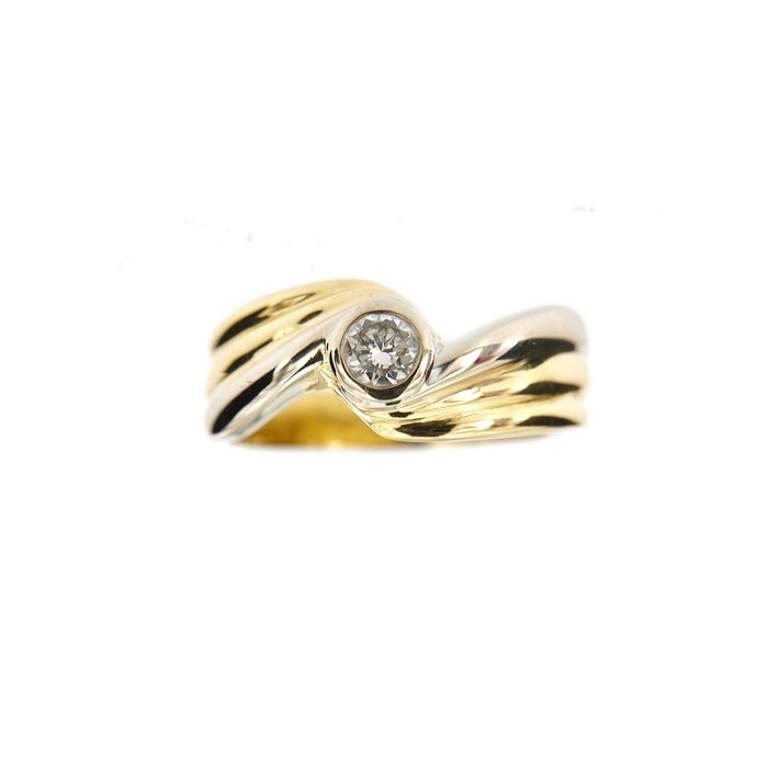 18 kraat Gulguld, Hvidguld - Ring - 0.30 ct Diamant