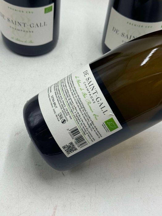 De Saint-Gall, Le Blanc de Bio - Champagne 1er Cru - 3 Flasker (0,75 L)