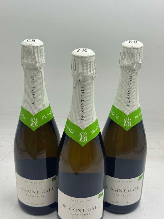 De Saint-Gall, Le Blanc de Bio - Champagne 1er Cru - 3 Flasker (0,75 L)