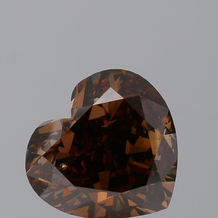 1 pcs Diamant  (Naturfarvet)  - 5.25 ct - Hjerte - Fancy dark Brun - SI2 - Gemological Institute of America (GIA)