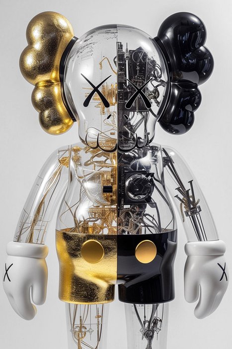 Artxlife - Transparent Gold short circuit Kaws [XXL]