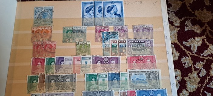 Det Britiske Statssamfund  - Storbritannien, pænt udvalg, mest MNH med feltdele, blokkombinationer, flot helhed