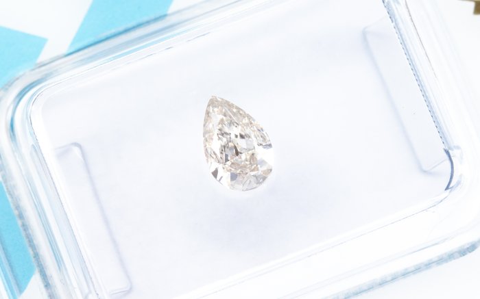 Ingen mindstepris - 1 pcs Diamant  (Natur)  - 0.52 ct - Pære - H - SI1 - International Gemological Institute (IGI)