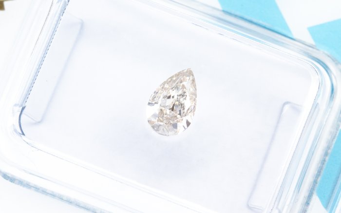 Ingen mindstepris - 1 pcs Diamant  (Natur)  - 0.52 ct - Pære - H - SI1 - International Gemological Institute (IGI)