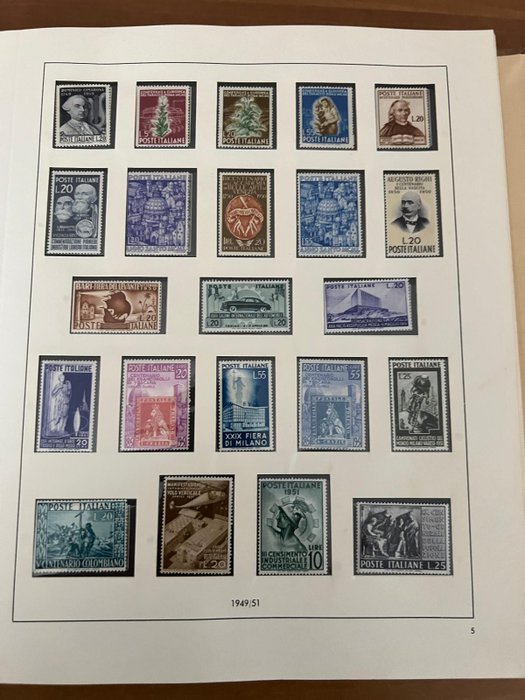 Italien 1945/1961 - Italienske Republik MNH - Sassone