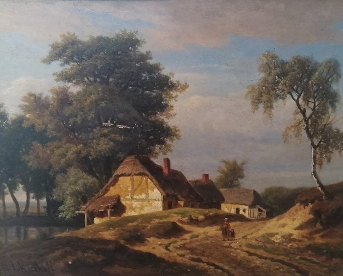 Frans Keelhoff (1820-1891) - Paysage animé