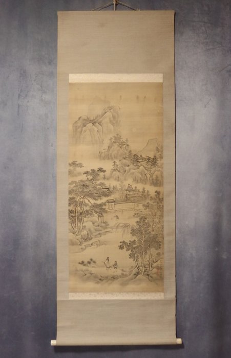 Hanging Scroll (Kakejiku) - Landscape - Eikai 永海 - Japan  (Ingen mindstepris)