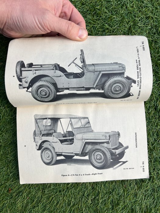 Verenigde Staten van Amerika -  WW2 Official US Army Willys Jeep Mechanic Handbook - For Model MB / Ford Model GPW - TM9-803 - 1944