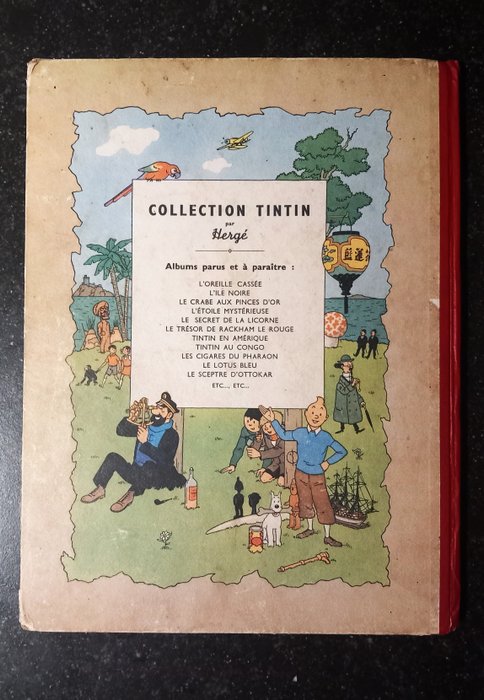 Tintin T2 - Tintin en Amérique (B1) - C - EO couleur - 1 Album - Første udgave - 1945