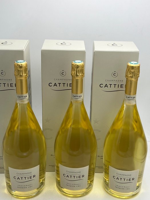 Cattier, Blanc de Blancs - Champagne Premier Cru - 3 Magnummer (1,5 L)