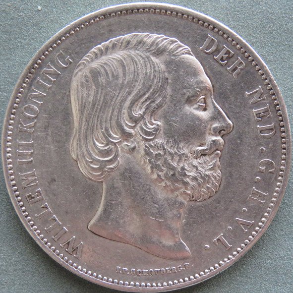 Holland. Willem III. 2 1/2 Gulden 1874  (Ingen mindstepris)