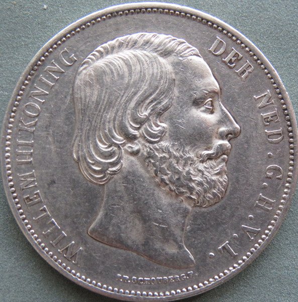 Holland. Willem III. 2 1/2 Gulden 1874  (Ingen mindstepris)