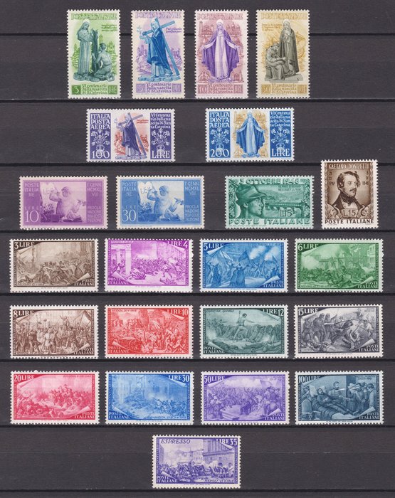 Italien 1948 - Helt år med Airmail og Express MNH**