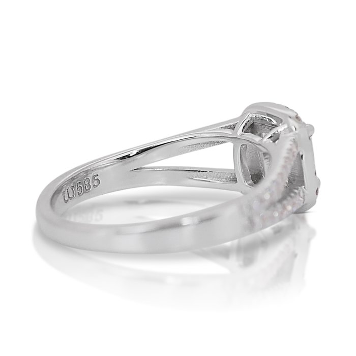 Ring - 14 karat Hvidguld -  141ct tw Diamant (Natur) - Diamant