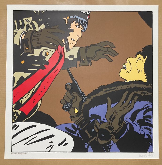 Pratt, Hugo - 1 Silkscreen - Corto Maltese - Le combat - 1990