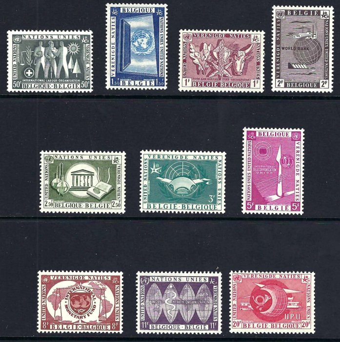 Belgien 1958/1959 - 2 komplette bind - OBP/COB 1046/1120