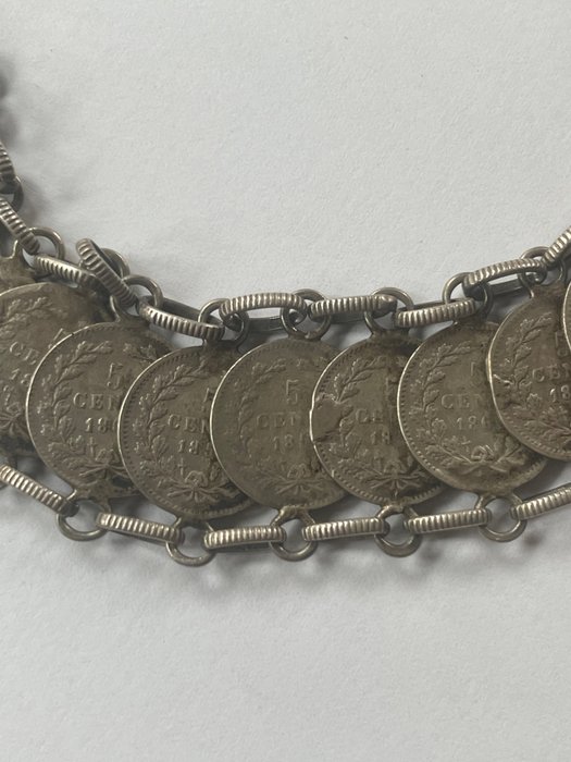 Holland. Willem III (1849-1890). 5 Cents ketting  (Ingen mindstepris)