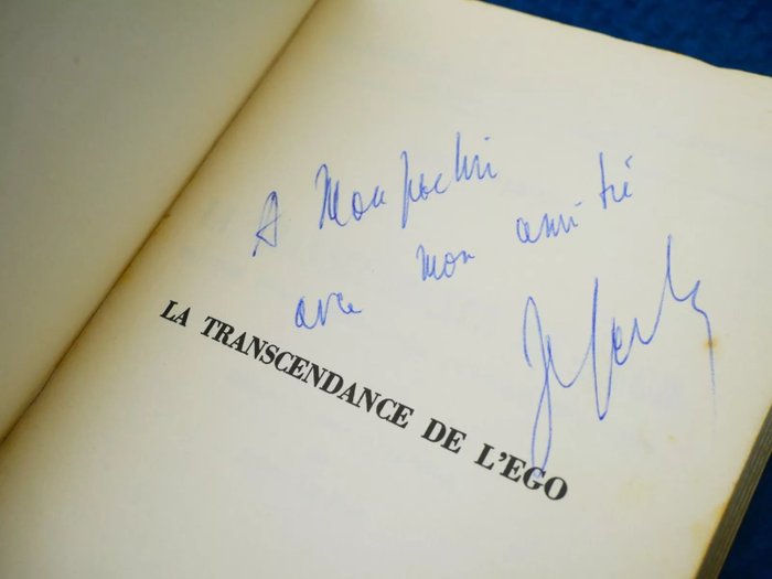 Jean-Paul Sartre - La Transcendance de l’Ego - Avec envoi autographe - 1965