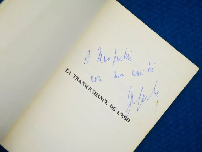 Jean-Paul Sartre - La Transcendance de l’Ego - Avec envoi autographe - 1965