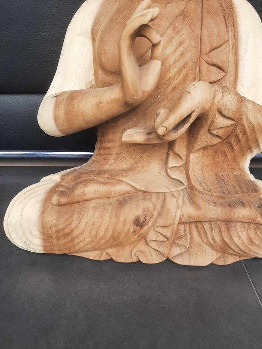 boudha en bois/Vitarka mudra/fait main - Skulptur - Buddha - Indonesien  (Ingen mindstepris)