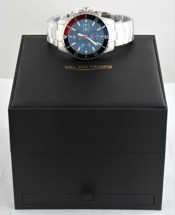 Val Du Temps - 'Lauberhorn' - Swiss Automatic - Chronograph Sellita SW-500 - Ref. No: VDT-019-500-11SS-bl - Mænd - 2024