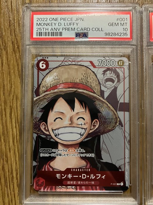 Bandai - 10 Graded card - 25th Anniversary Straw Hat Pirates - One piece - PSA 10, 9, 7