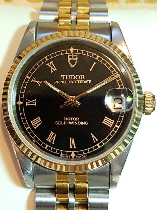 Tudor - Prince Oysterdate - Ingen mindstepris - Ref. 75403 - "Roman Numerals Black Dial" - Unisex - 1985