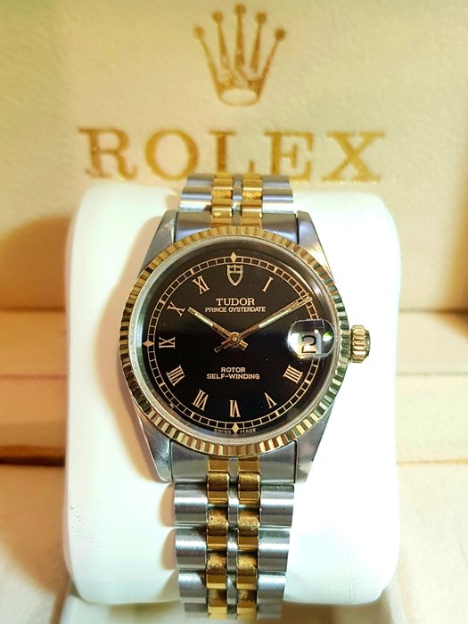 Tudor - Prince Oysterdate - Ingen mindstepris - Ref. 75403 - "Roman Numerals Black Dial" - Unisex - 1985