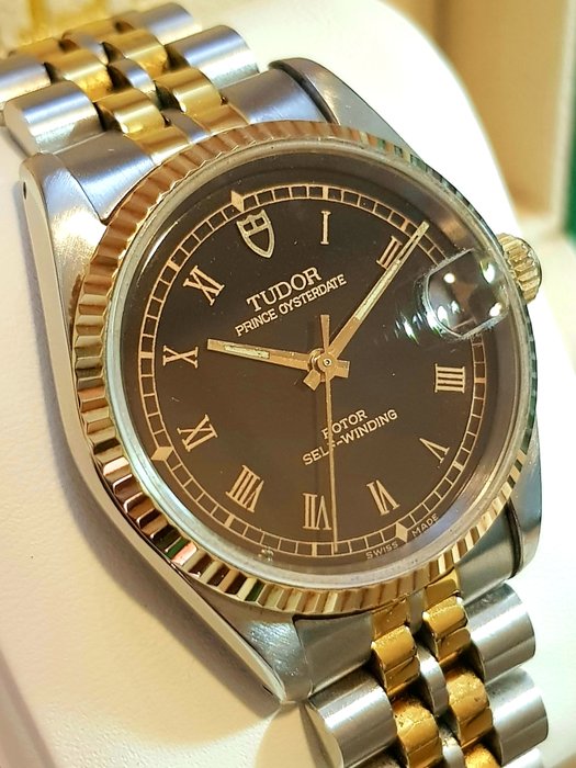 Tudor - Prince Oysterdate - Ingen mindstepris - Ref. 75403 - "Roman Numerals Black Dial" - Unisex - 1985