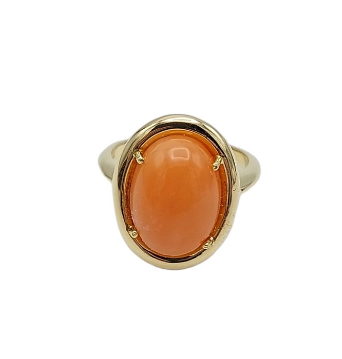 Ring - 18 kraat Gulguld -  5.77ct. tw. Koral - Koral