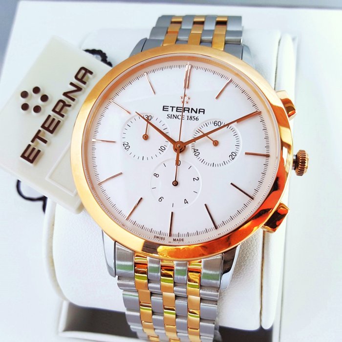 Eterna - Eternity - 18K Gold - Swiss Chronograph 1/10th - Mænd - Ny