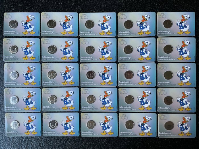 Holland. Coin Card 2023 Donald Duck Scrooge 100 Jaar Disney (25 stuks)  (Ingen mindstepris)