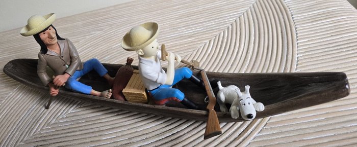 Tintin, 46956 - La Pirogue - Les images mythiques Figurine - 2008