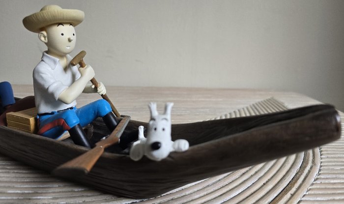 Tintin, 46956 - La Pirogue - Les images mythiques Figurine - 2008