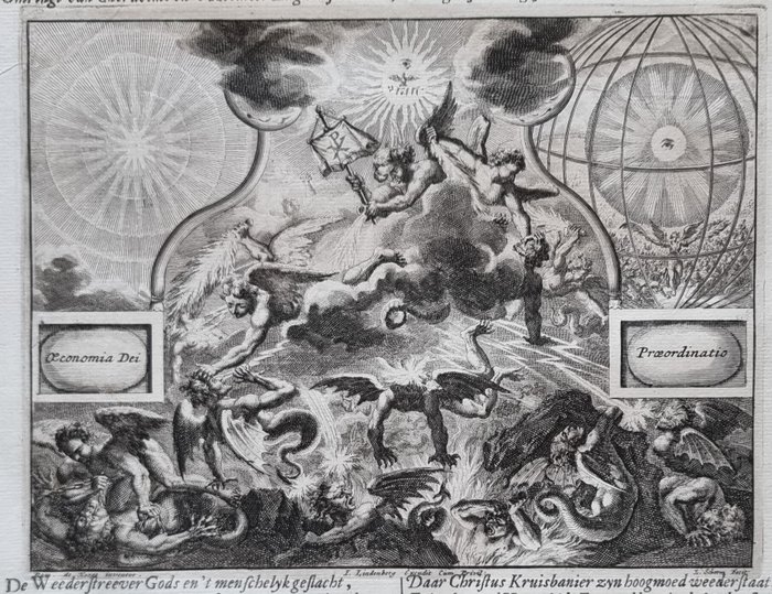 Romeyn De Hooghe (1645-1708) - The Celestial War - War in Heaven