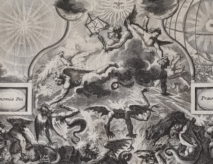 Romeyn De Hooghe (1645-1708) - The Celestial War - War in Heaven